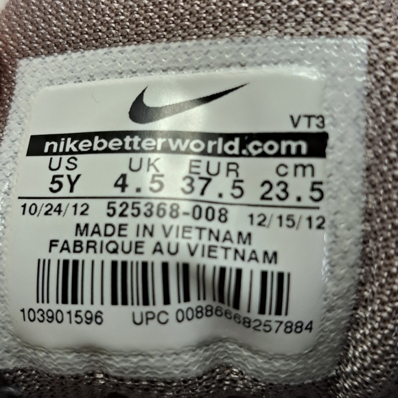 NIKE Gray & Blue Lunarglide 4 Sneakers Youth (big kid) Size 5 - Picture 9 of 9